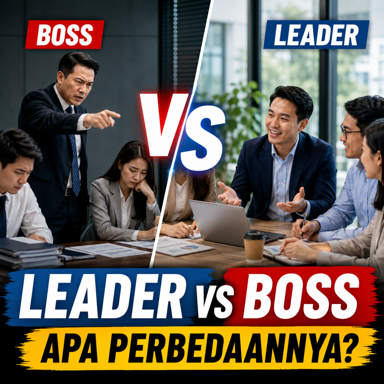 Perbedaan Leader dan Boss dalam Dunia Kerja: Mana yang Lebih Efektif?